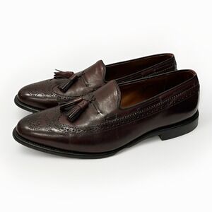 Allen‎ Edmonds Size 11D Manchester Oxblood Wingtip Tassle Loafer Shoes USA Made